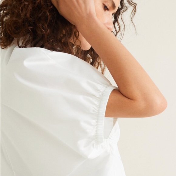 MANGO - NWT Crisp White Blouse (batwing sleeve) - Picture 2 of 3